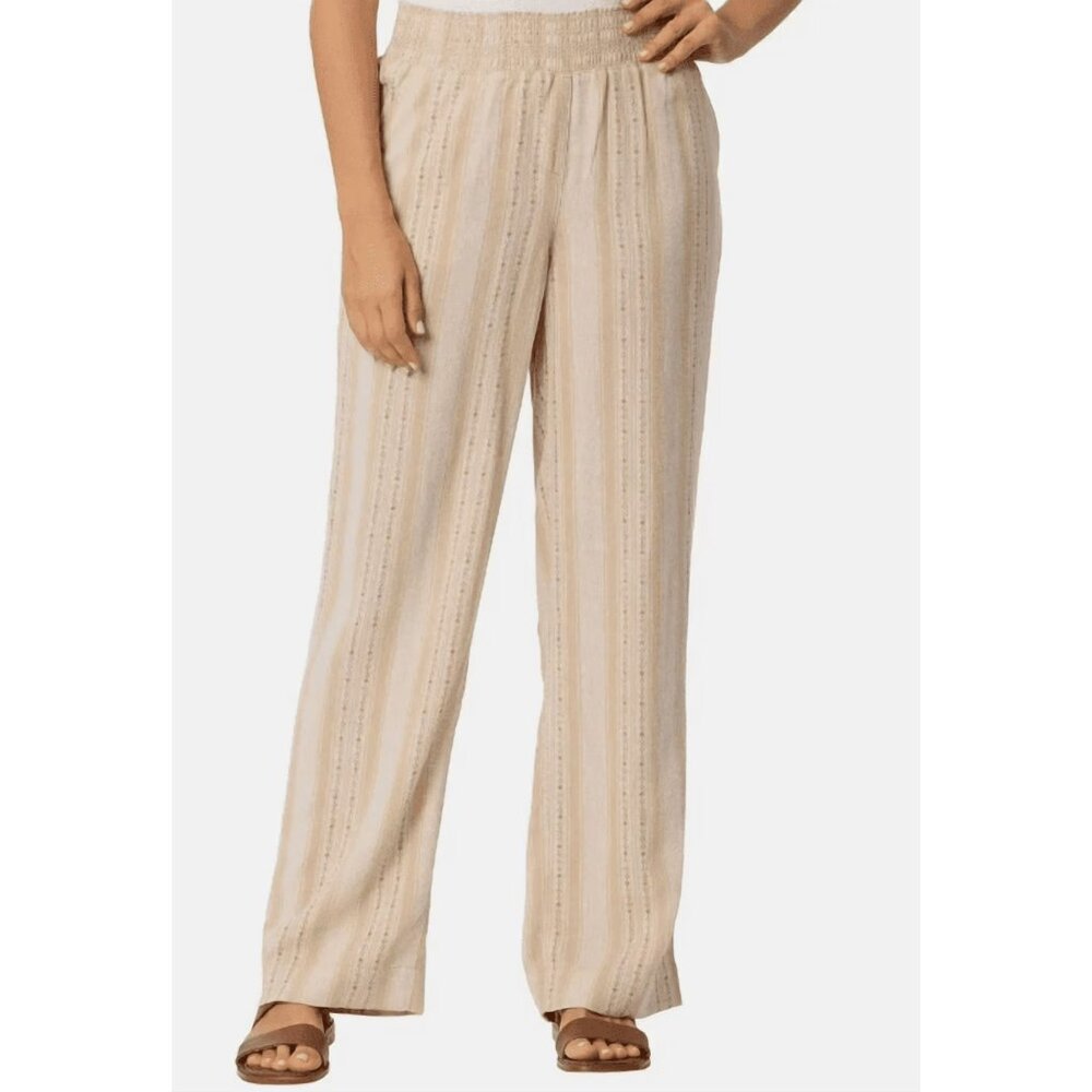 Briggs Ladies' Linen Blend Pull-On Pant XL Tan